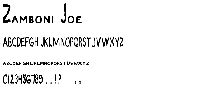 Zamboni Joe font